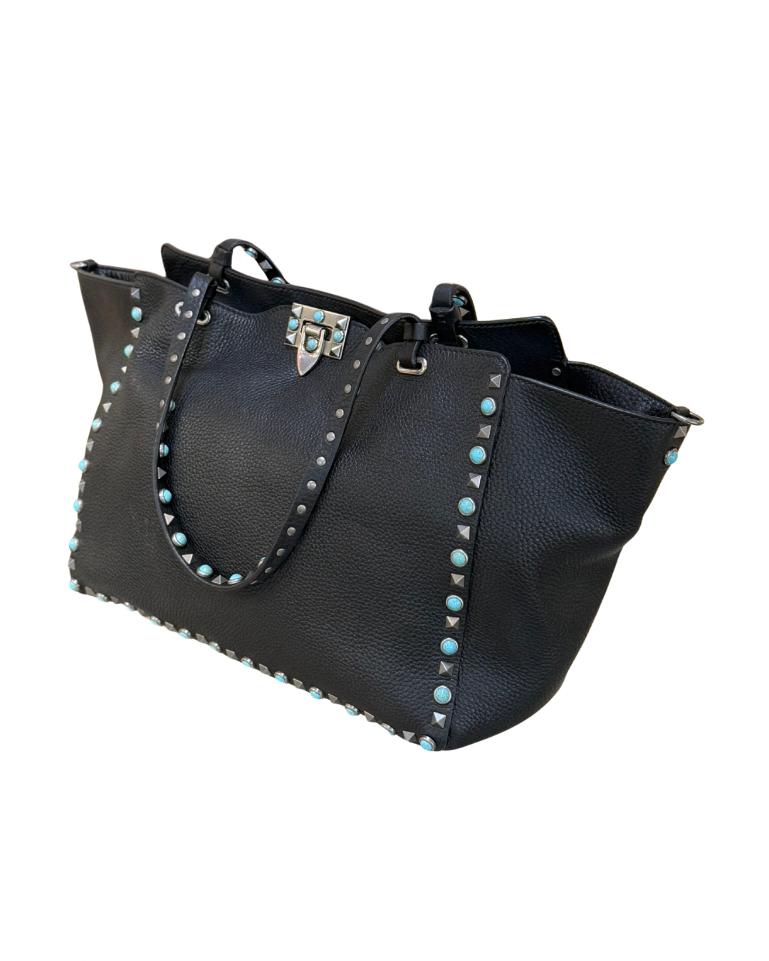 VALENTINO ROCKSTUD NERA BORCHIE TURCHESI
