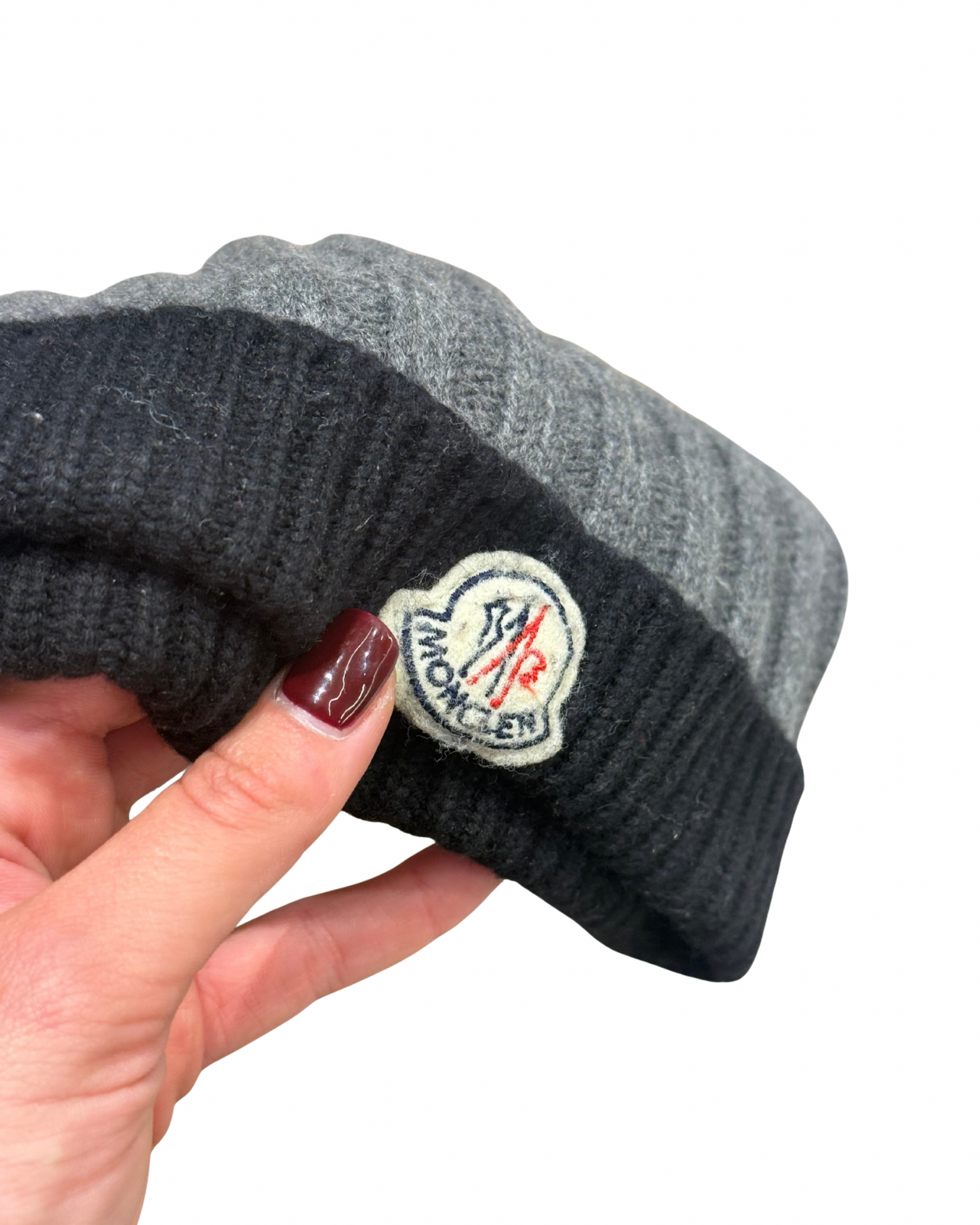 CUFFIA MONCLER GRIGIA E NERA