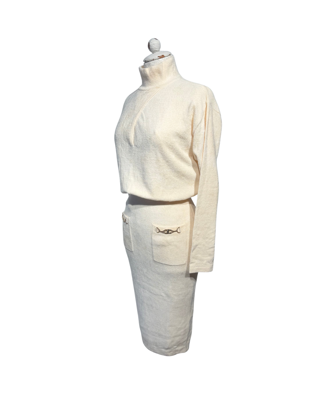 ABITO IN MAGLIA ELISABETTA FRANCHI CREMA