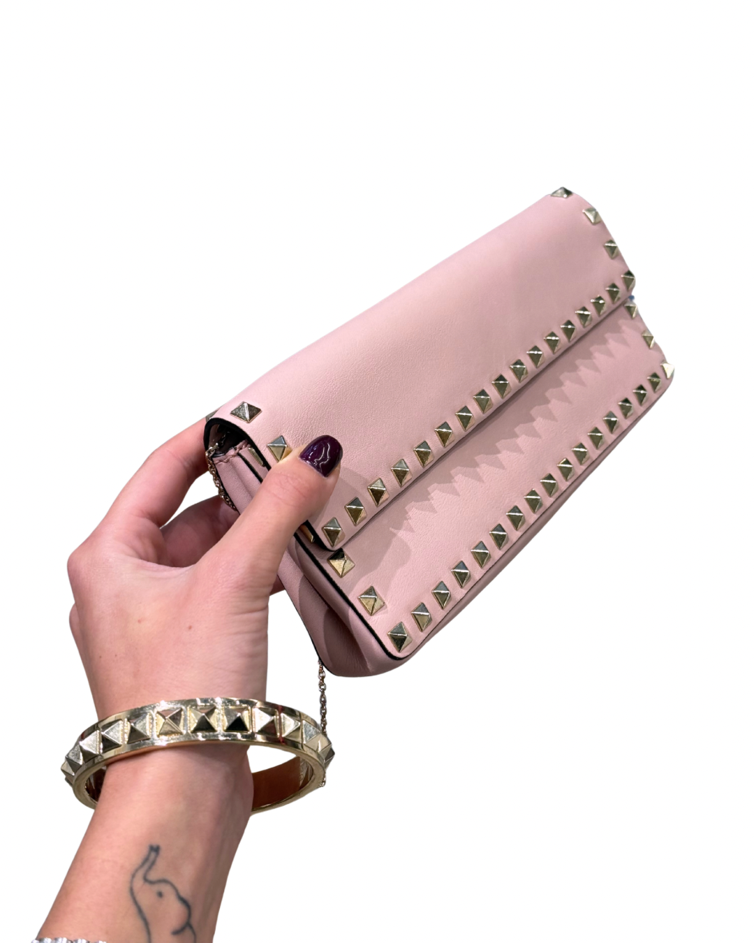 POCHETTE VALENTINO A MANO ROSA