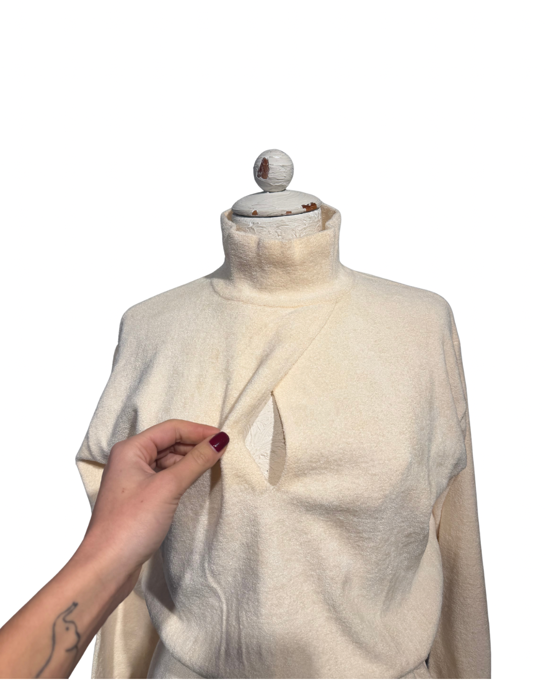 ABITO IN MAGLIA ELISABETTA FRANCHI CREMA