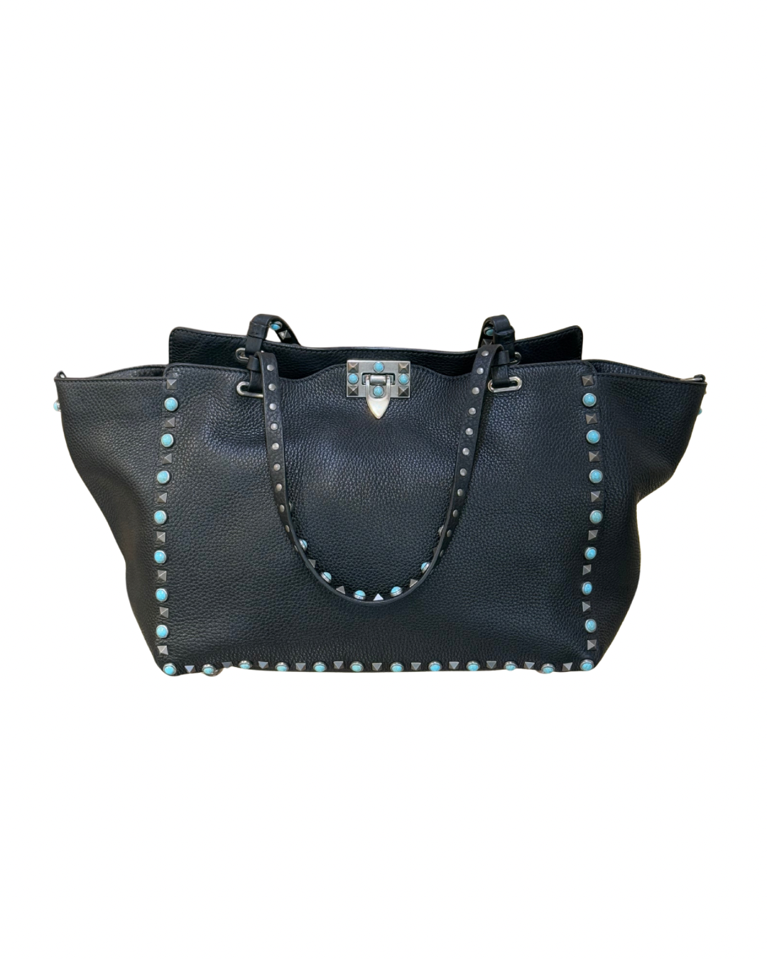 VALENTINO ROCKSTUD NERA BORCHIE TURCHESI