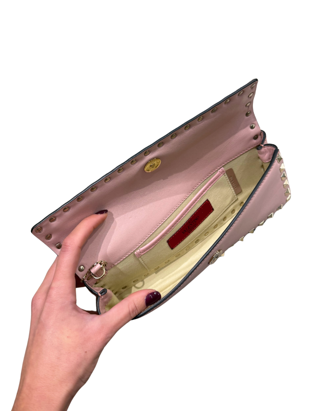 POCHETTE VALENTINO A MANO ROSA