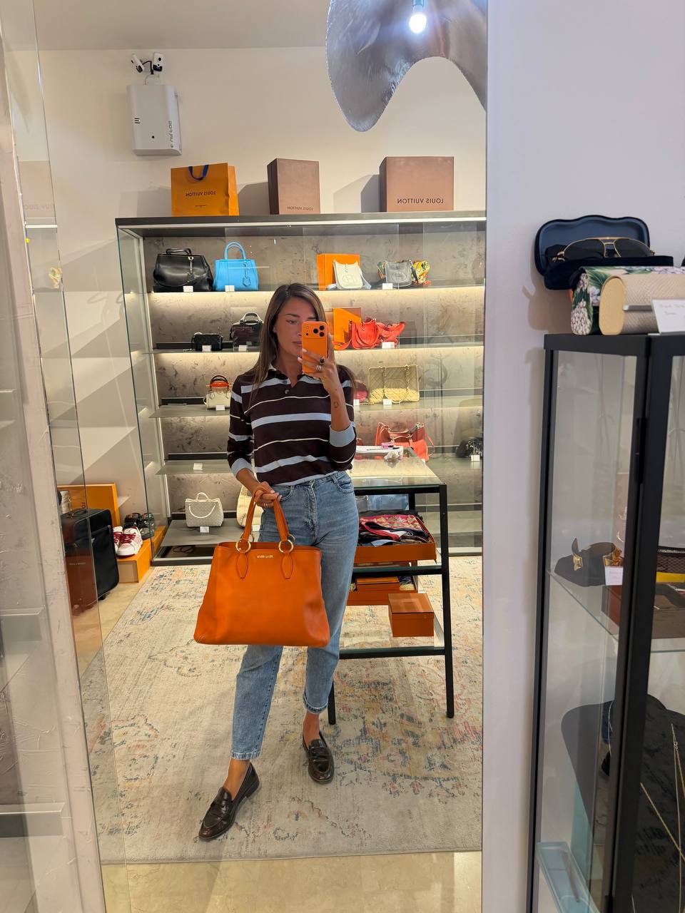 BORSA MIUMIU TOTE PELLE ARANCIONE
