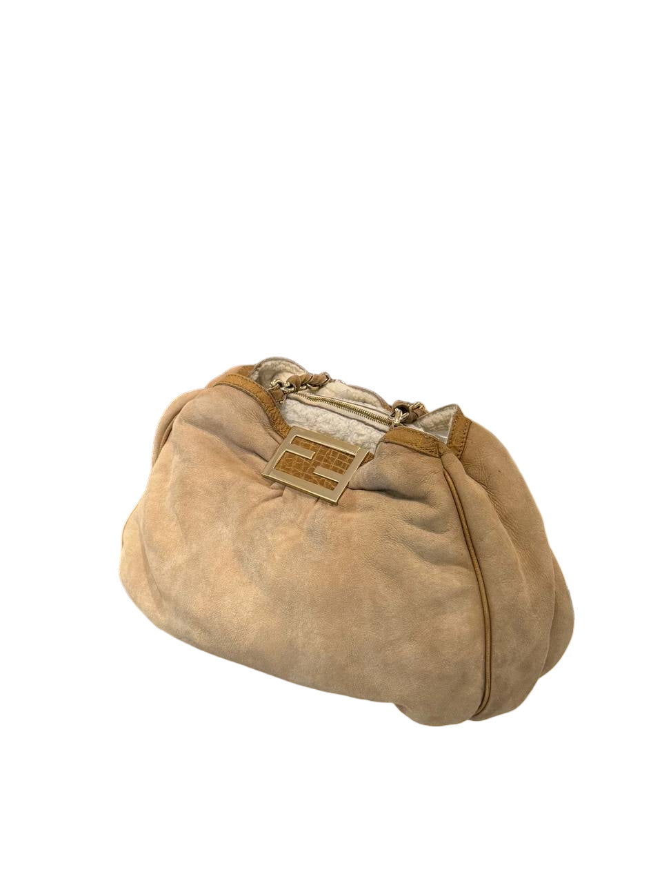 FENDI MIA CAMOSCIO BEIGE INTERNO MONTONE