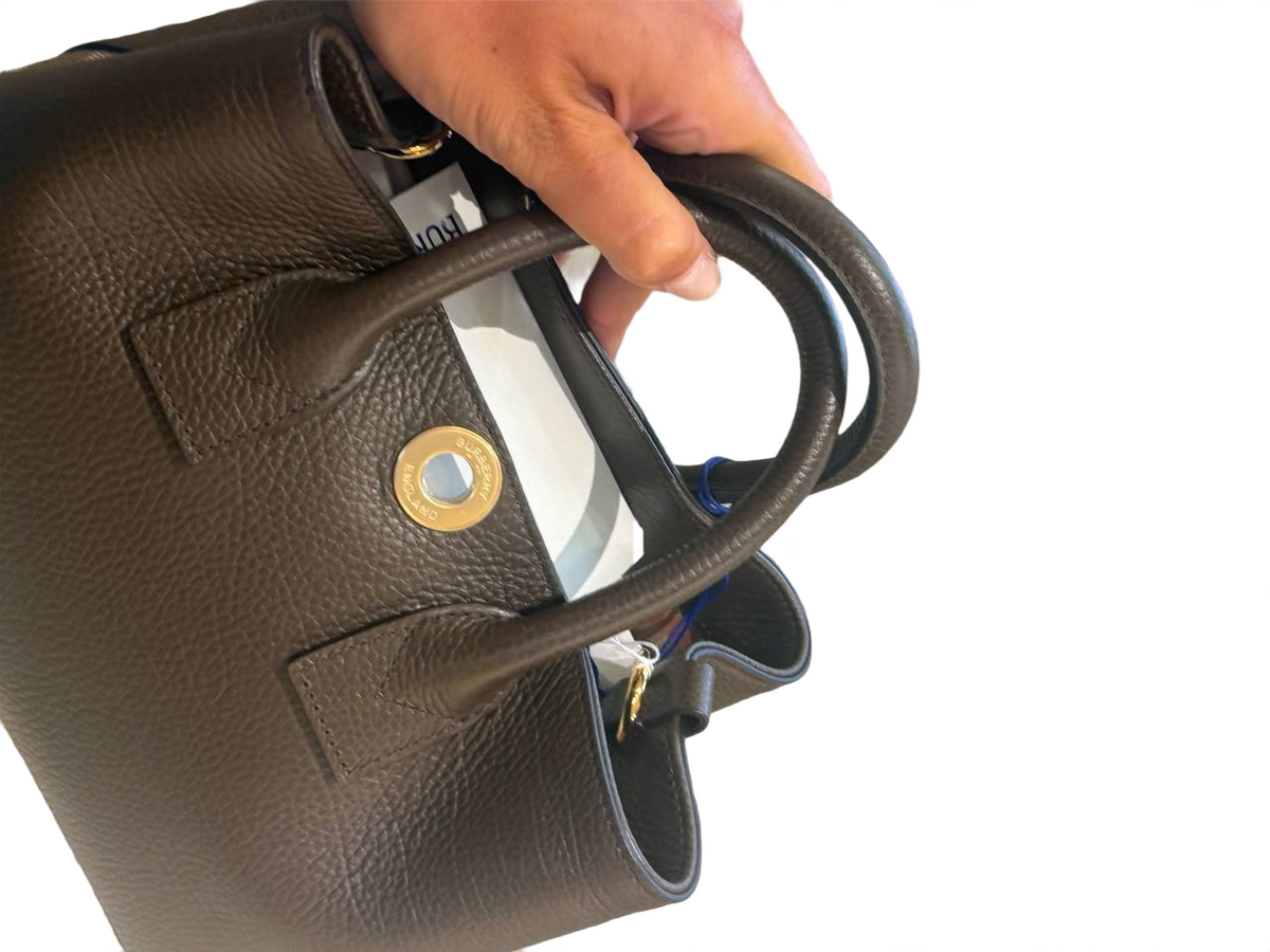 BURBERRY MINI BERMONDSEY TOTE CIOCCOLATO
