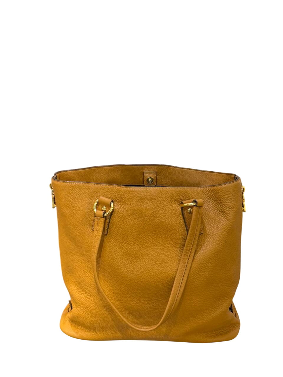 TOTE BAG PRADA PELLE VITELLO  OCRA / SENAPE