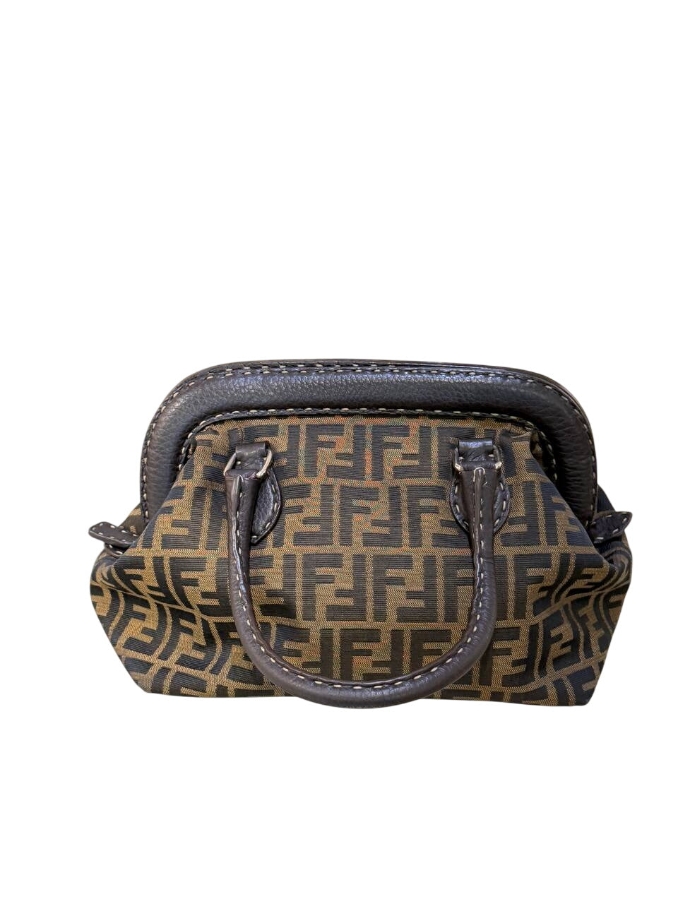 BORSA FENDI ZUCCA CANVAS E PELLE