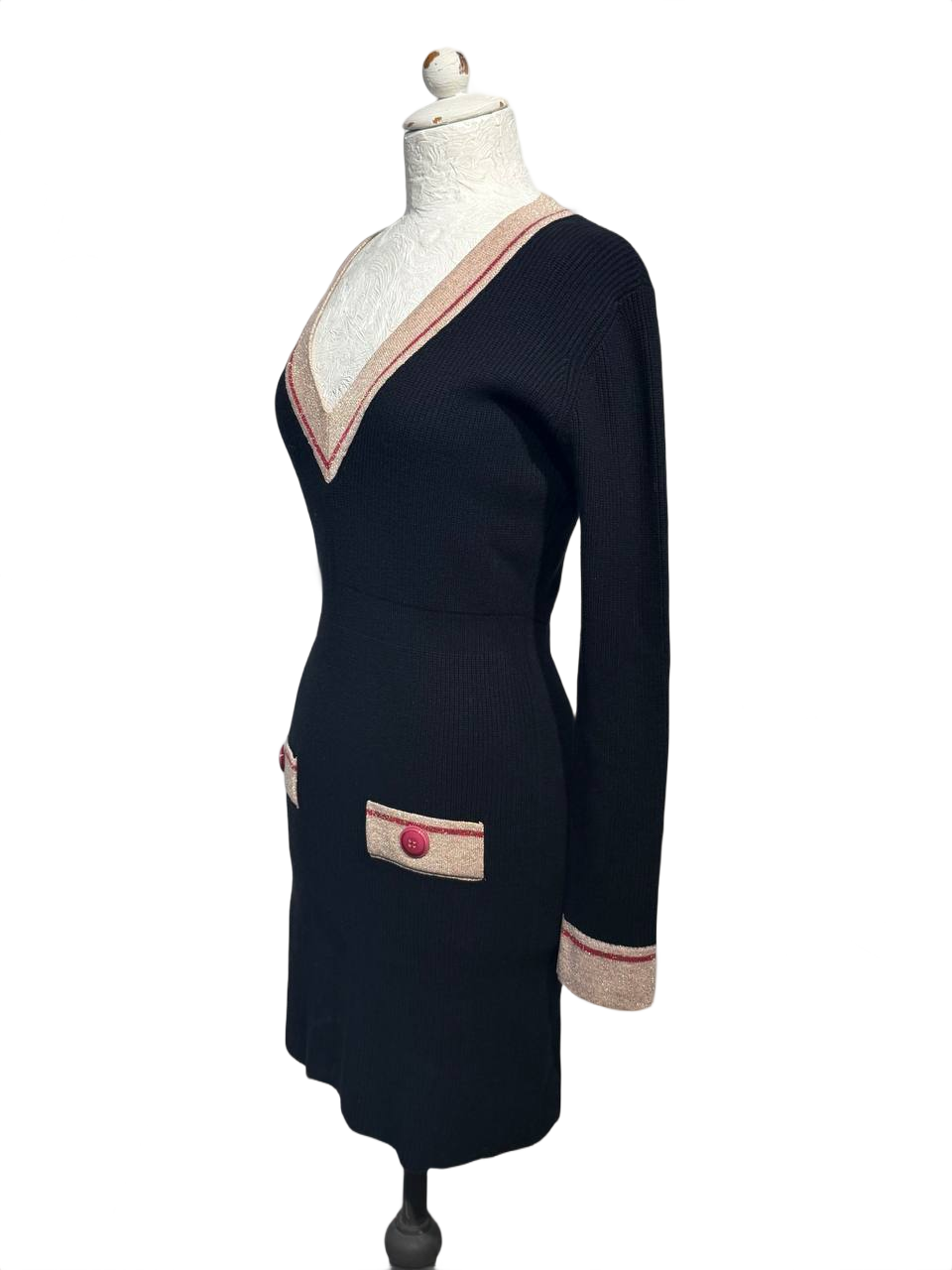 ABITO ELISABETTA FRANCHI IN MAGLIA NERO Tg 44