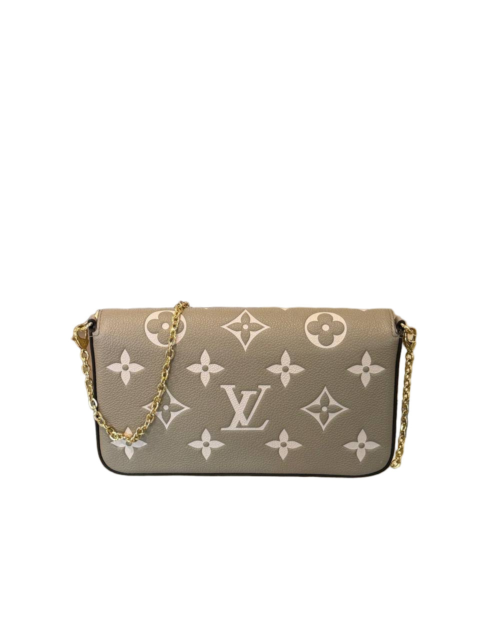 POCHETTE FÉLICIE LOUIS VUITTON TORTORA PELLE EMPREINTE