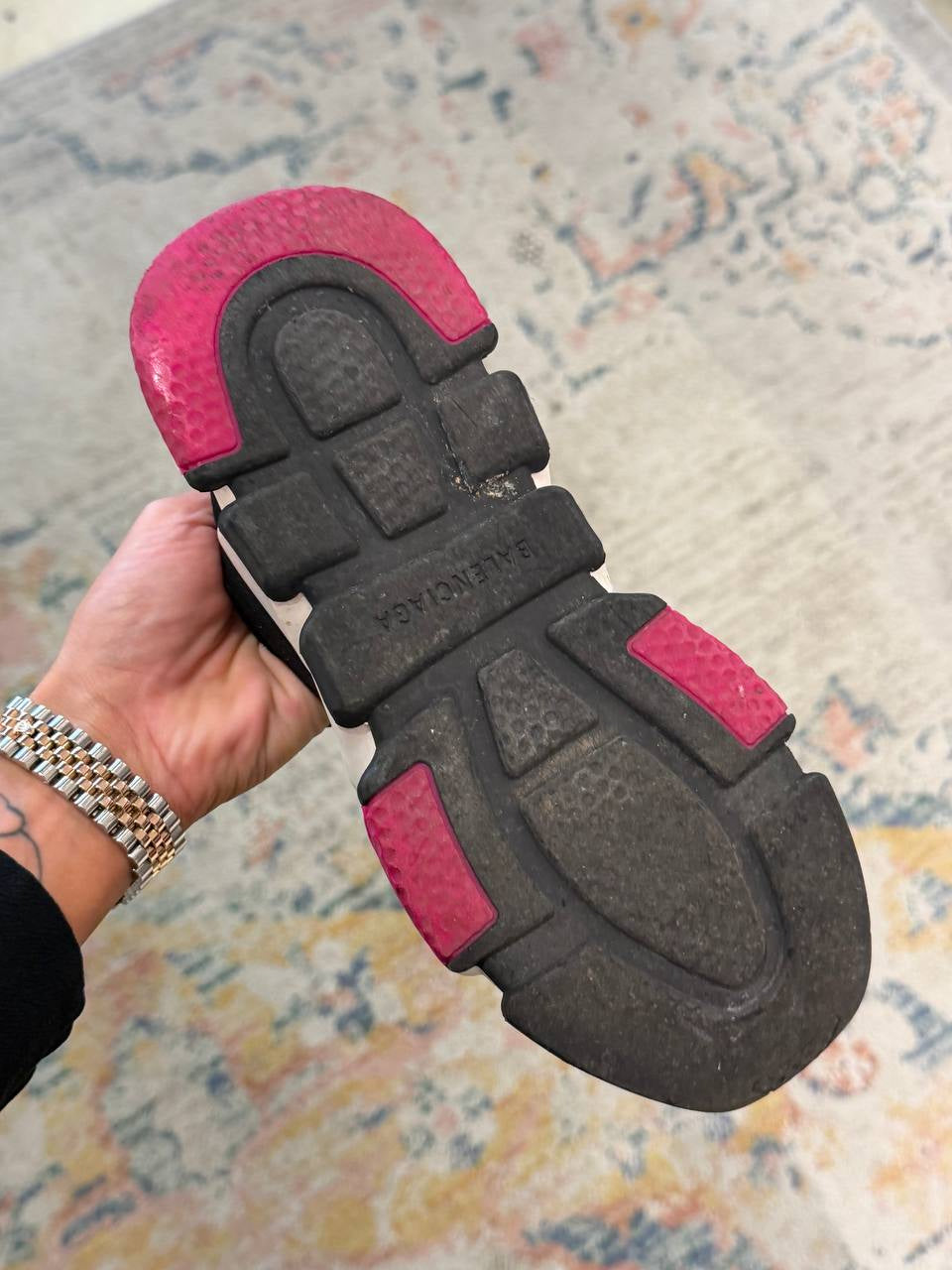 SNEAKERS BALENCIAGA SPEED TRAINER NERO FUCSIA Nr 38