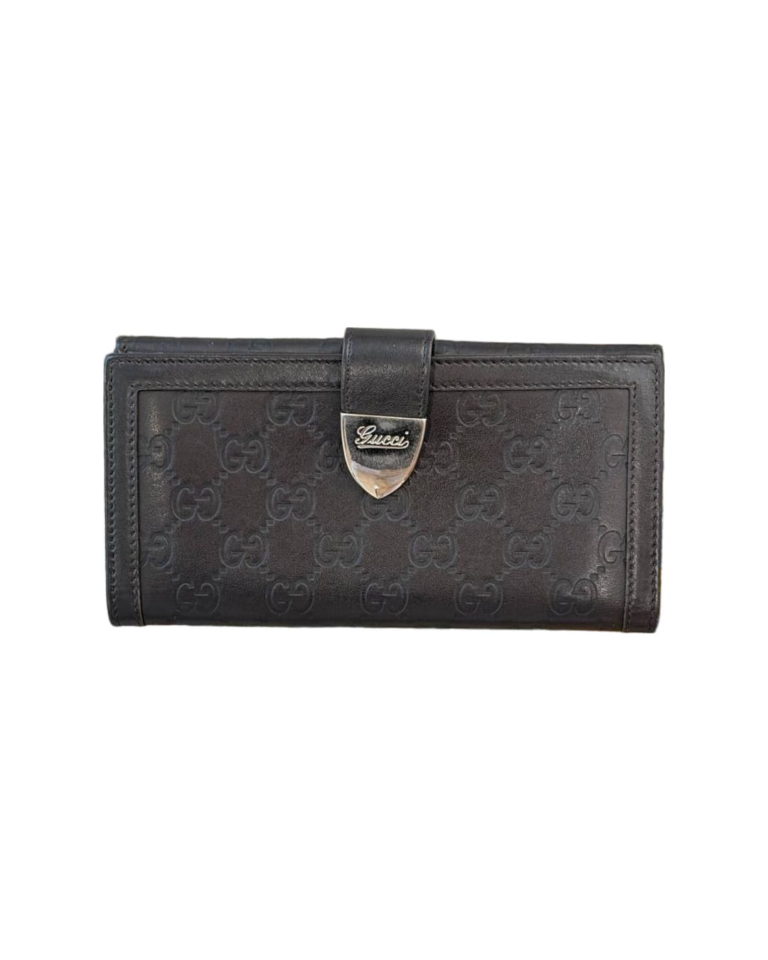 PORTAFOGLIO GUCCI CONTINENTAL PELLE GUCCISSIMA MARRONE