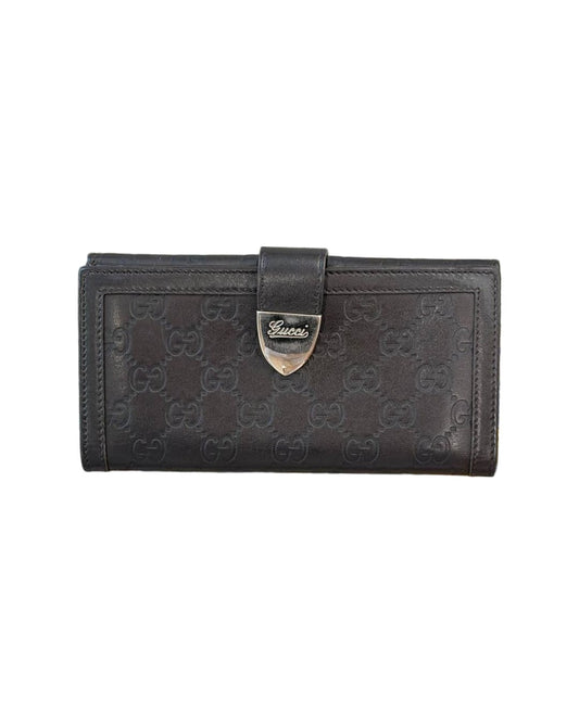 PORTAFOGLIO GUCCI CONTINENTAL PELLE GUCCISSIMA MARRONE