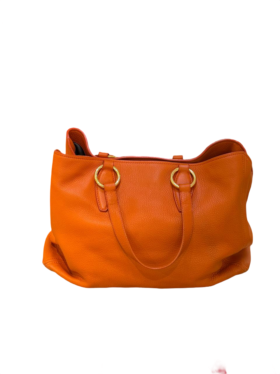 BORSA MIUMIU TOTE PELLE ARANCIONE