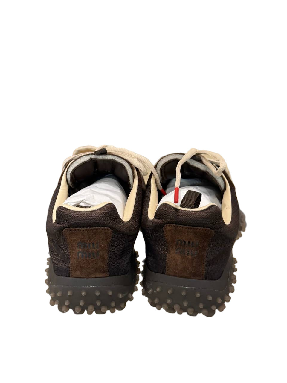 SNEAKERS MIUMIU BUBBLE TESS MARRONI Nr 36.5