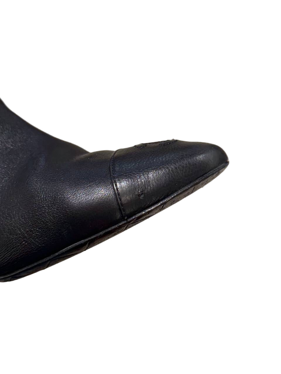 STIVALI CHANEL NERI IN PELLE LOGO CC Nr 37