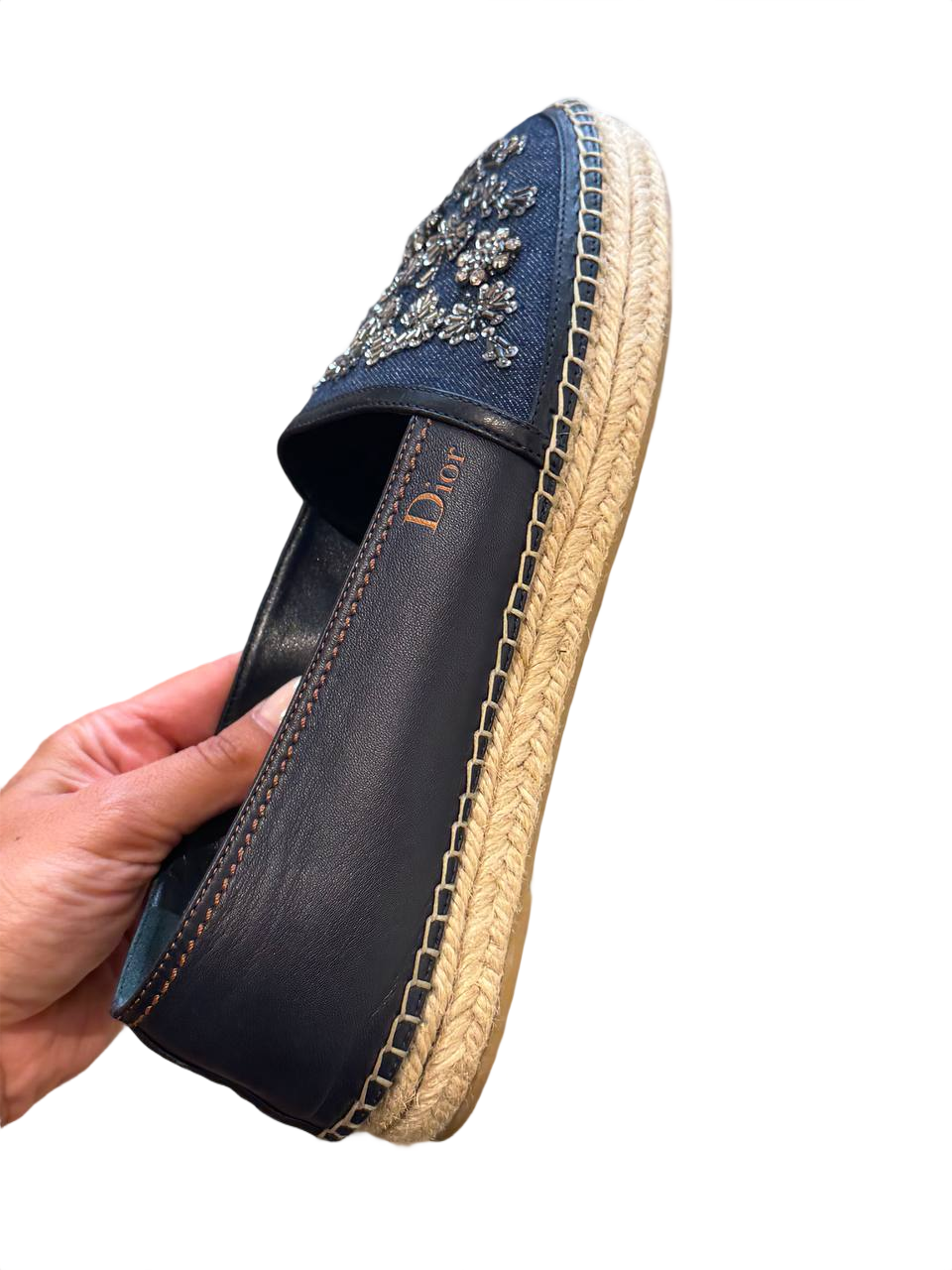 ESPADRILLAS CHRISTIAN DIOR  DENIM PERLINE Nr 40
