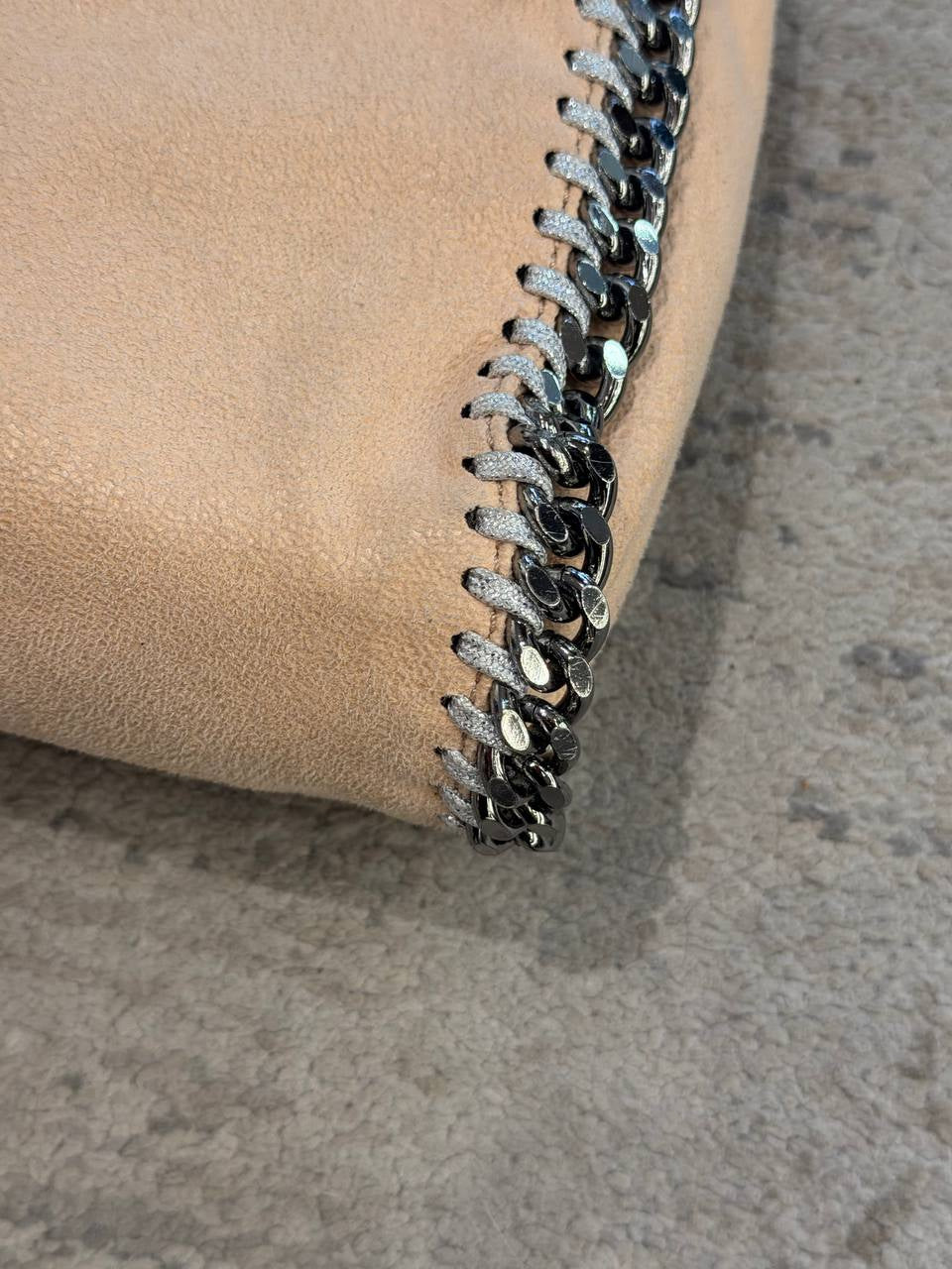 MINI STELLA MCCARTNEY FALABELLA ROSA CIPRIA CHIARO / burro