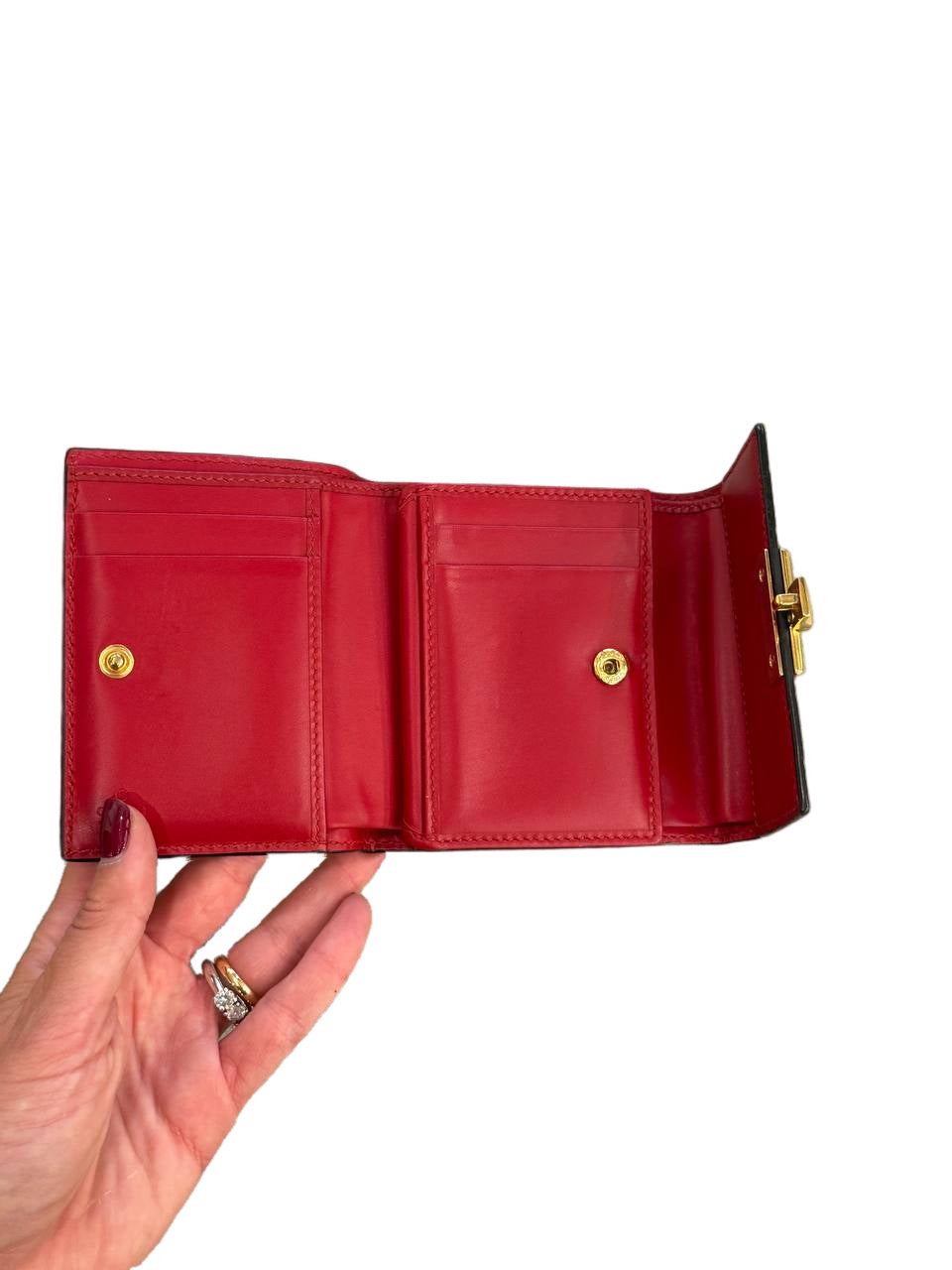 PICCOLO PORTAFOGLIO GUCCI PELLE IMPRESSA ROSSA