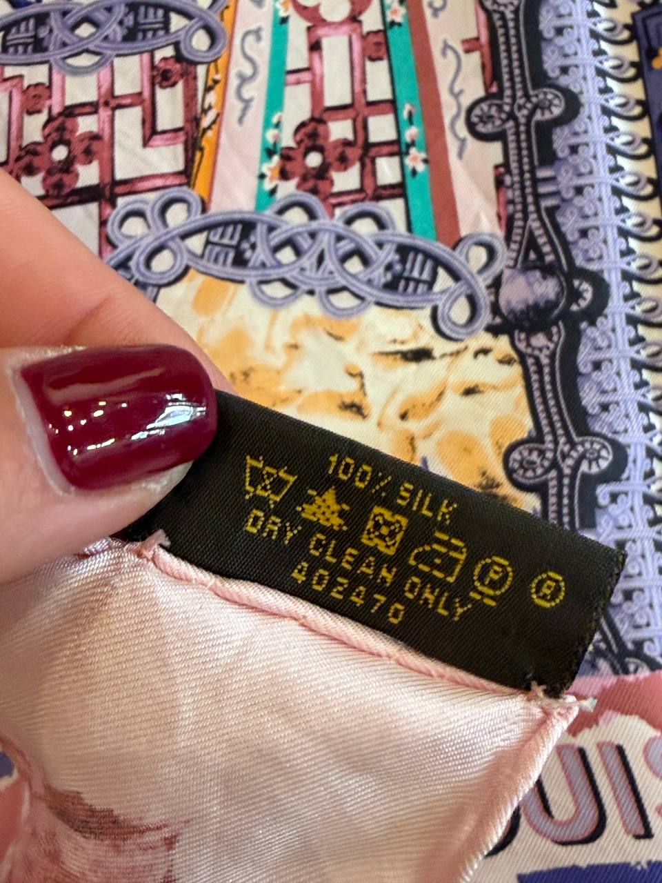 FOULARD SETA LOUIS VUITTON TONI PASTELLO CON SCATOLA