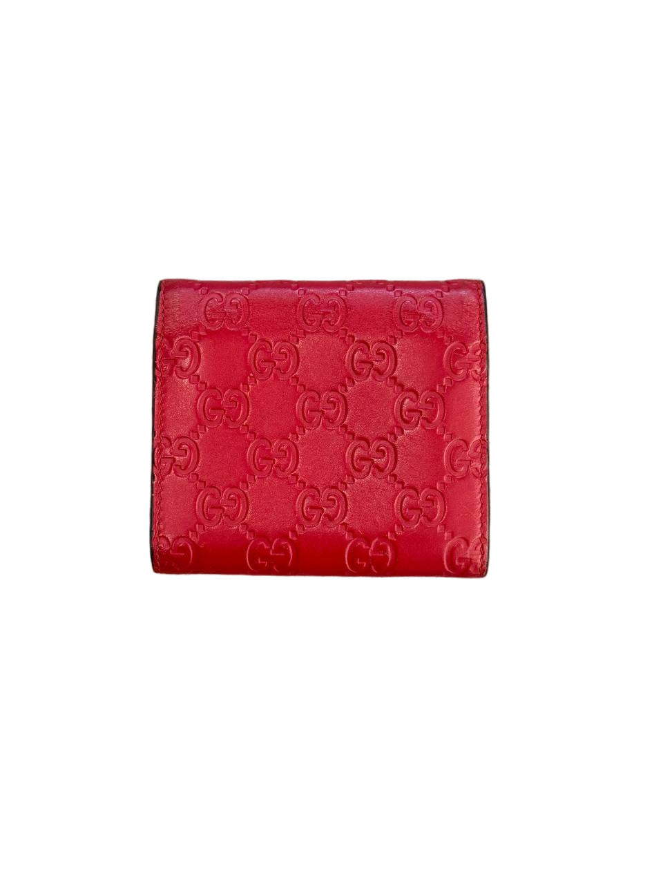 PICCOLO PORTAFOGLIO GUCCI PELLE IMPRESSA ROSSA