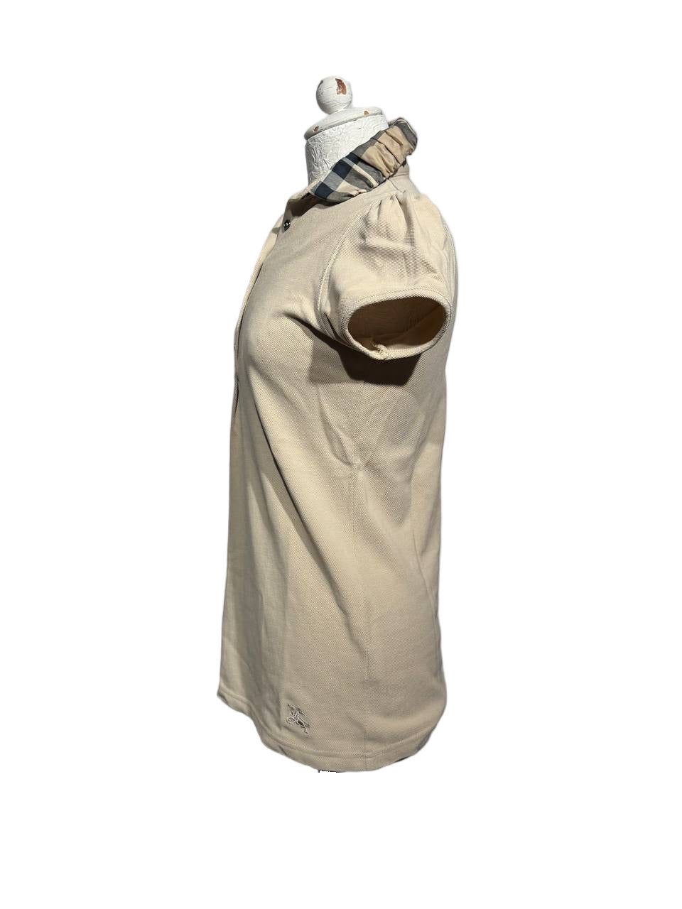 POLO BURBERRY BEIGE COLLETTO CHECK Tg L