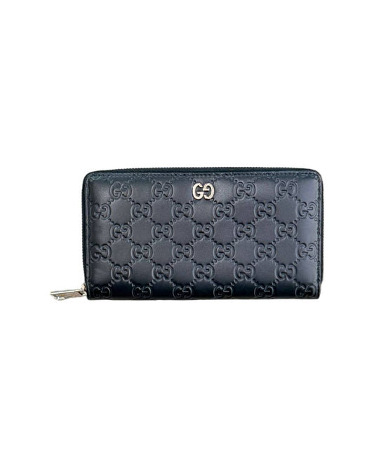 GUCCI PORTAFOGLIO GUCCISSIMA NERO ZIP AROUND