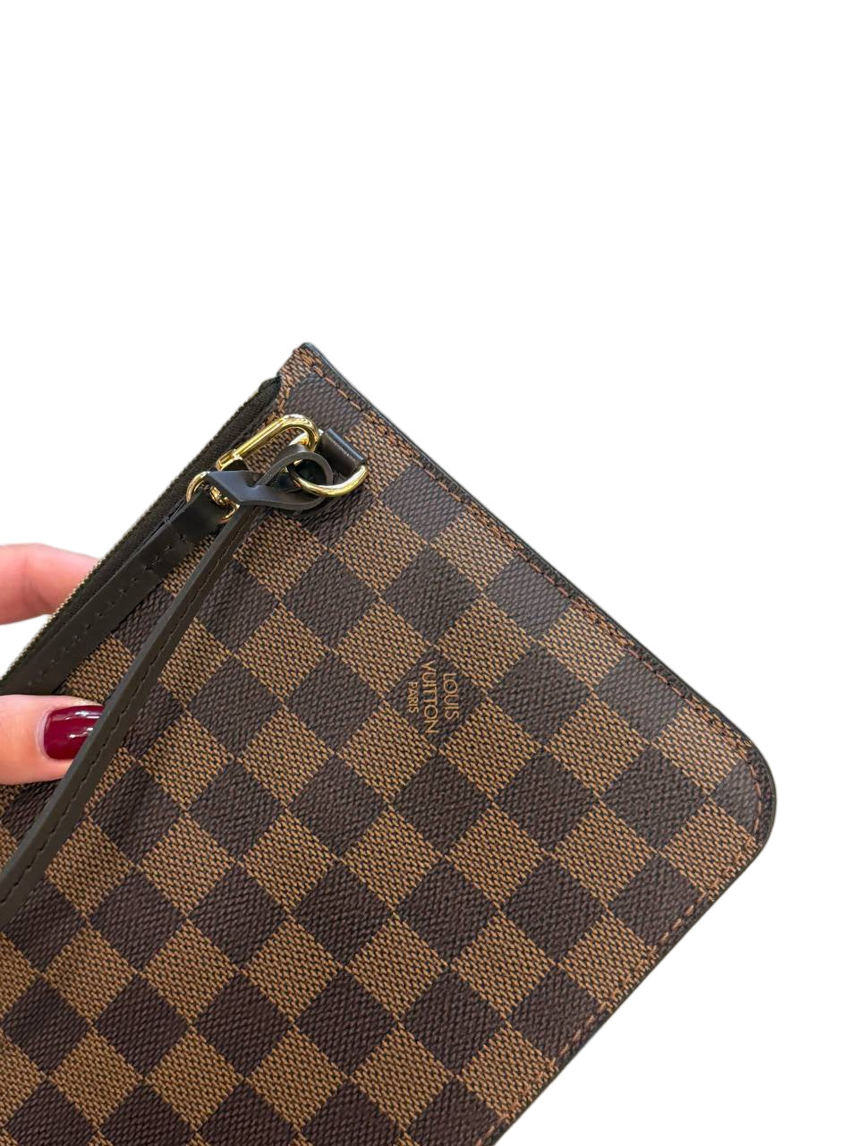 POCHETTE PIATTA LOUIS VUITTON DAMIER EBENE
