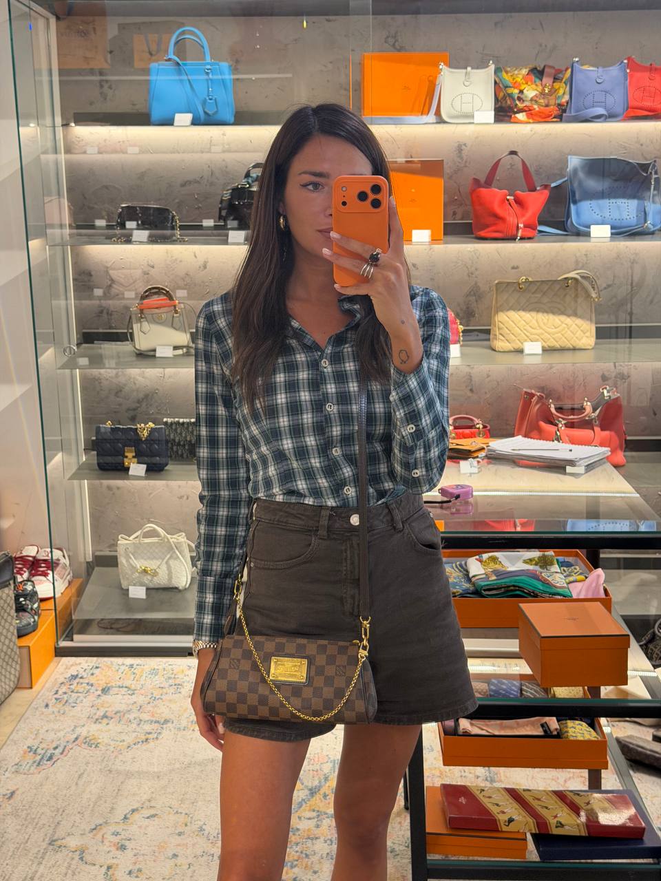POCHETTE EVA DAMIER EBENE LOUIS VUITTON
