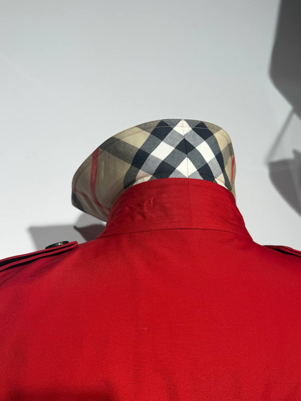 IMPERMEABILE BURBERRY ROSSO DOPPIO PETTO Tg 42