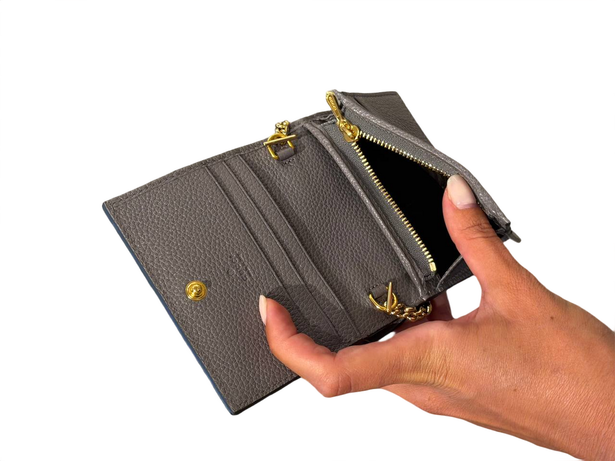 PICCOLO PORTAFOGLIO GUCCI CON CATENA GRIGIO