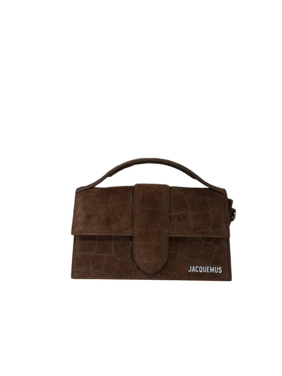 JACQUEMUS LE GRAND BAMBINO SUEDE STAMPA COCCO MARRONE