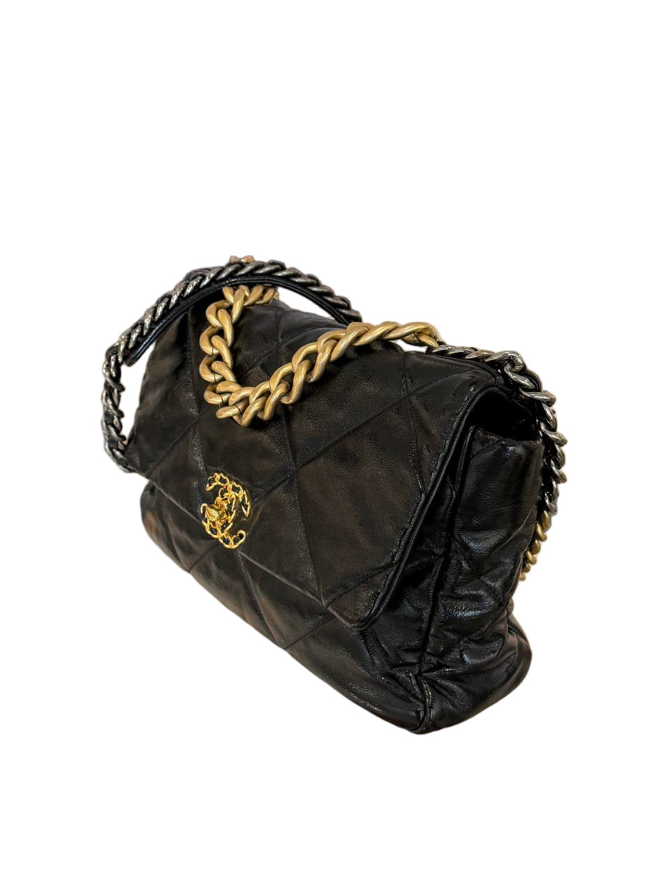 CHANEL 19 FLAP BAG LARGE NERA PELLE