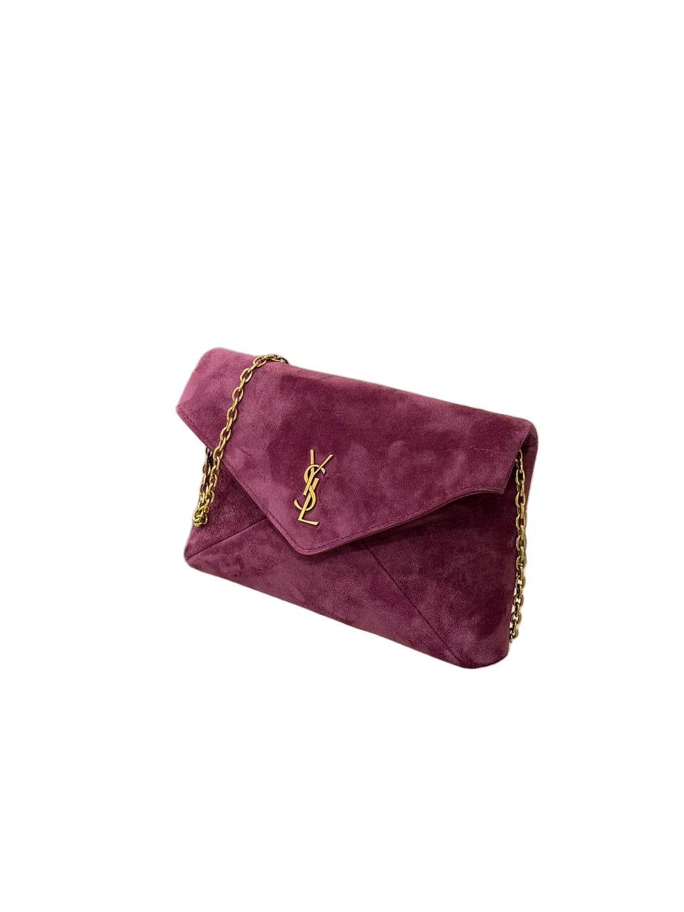 POCHETTE CASSANDRA SMALL SAINT LAURENT SUEDE PRUGNA