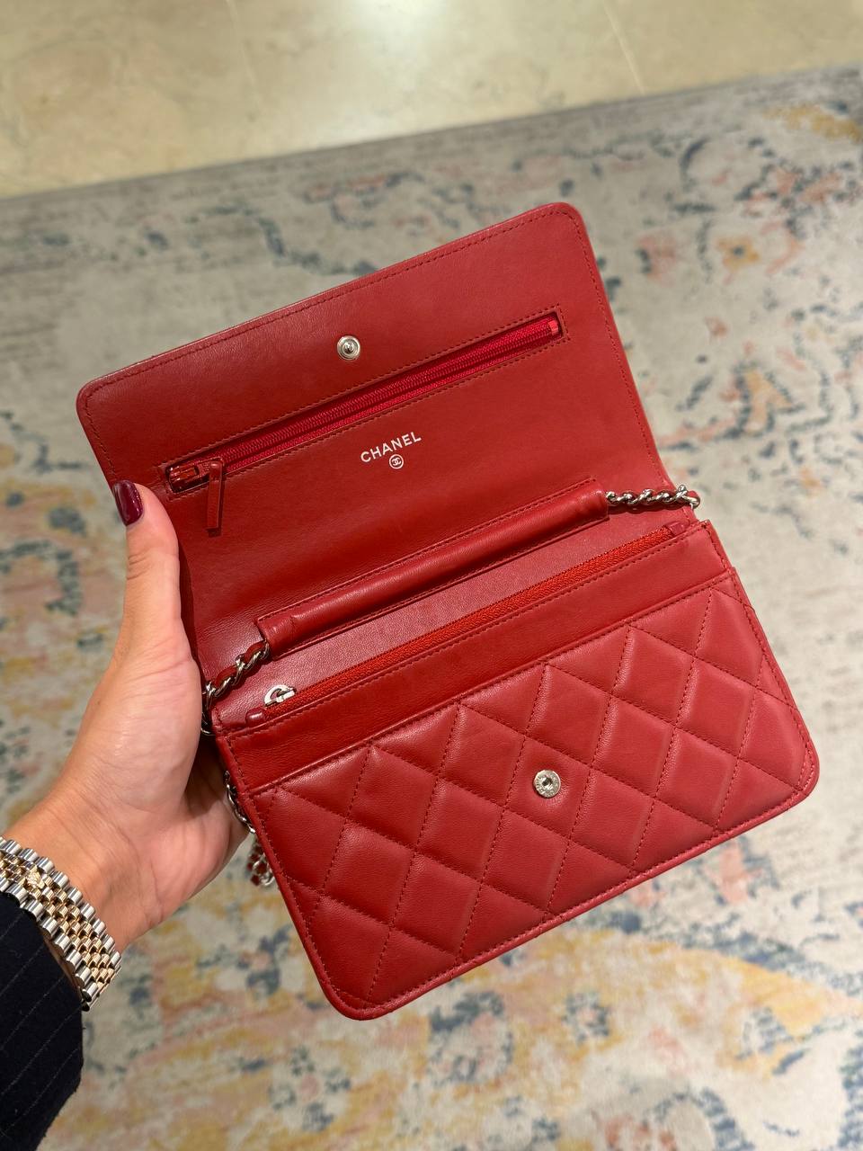 CHANEL WALLET ON CHAIN ROSSA HARDWARE ARG