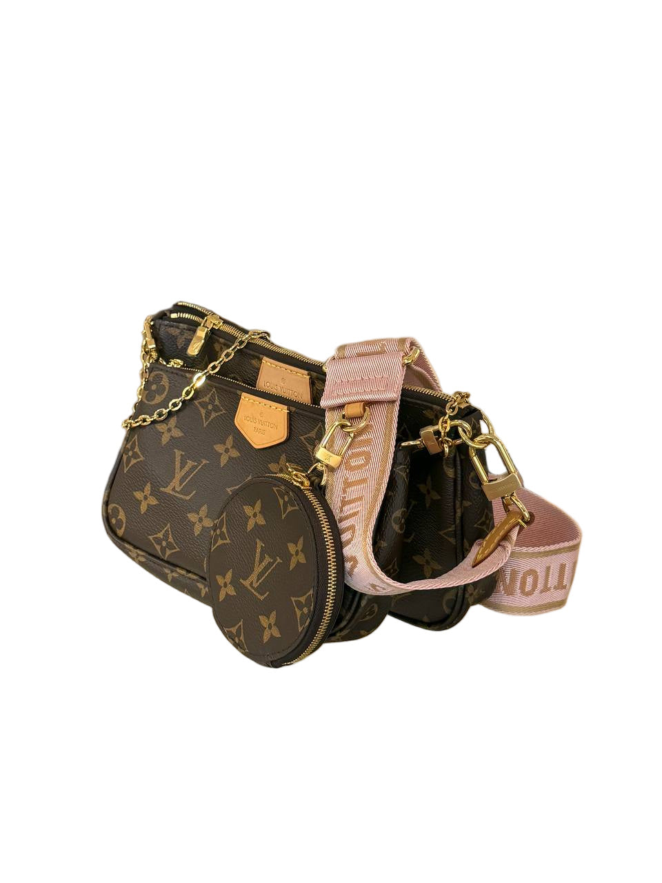 MULTIPOCHETTE LOUIS VUITTON MONOGRAM TRACOLLA ROSA