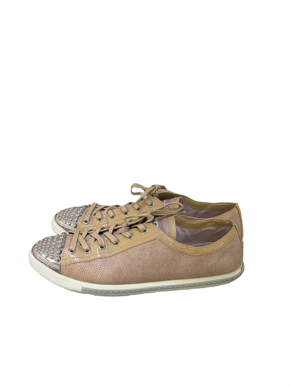 SNEAKERS MIUMIU CIPRIA PUNTA METALLICA BORCHIATA Nr 40