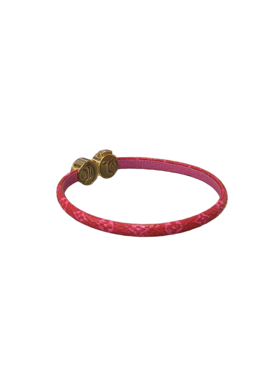 BRACCIALE LOUIS VUITTON MONOGRAM ROSSO E ROSA