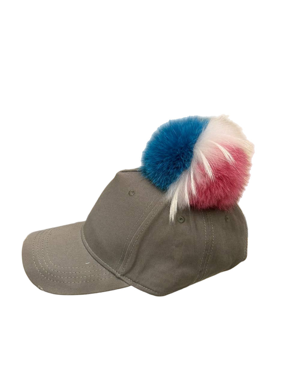 CAPPELLO VISIERA TORTORA CON POMPOM MURMASKI