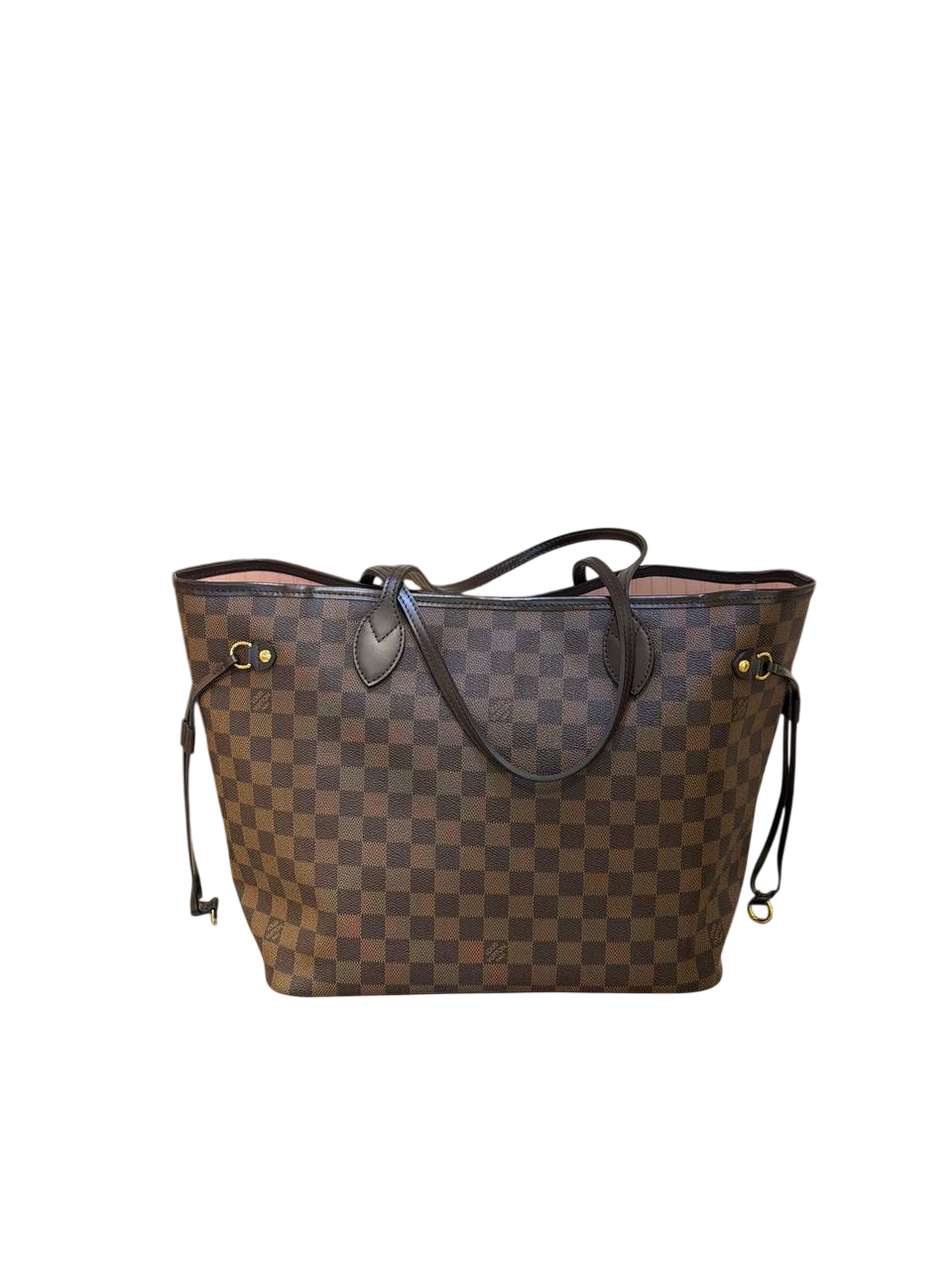 LOUIS VUITTON NEVERFULL MM  DAMIER EBENE INTERNO ROSA