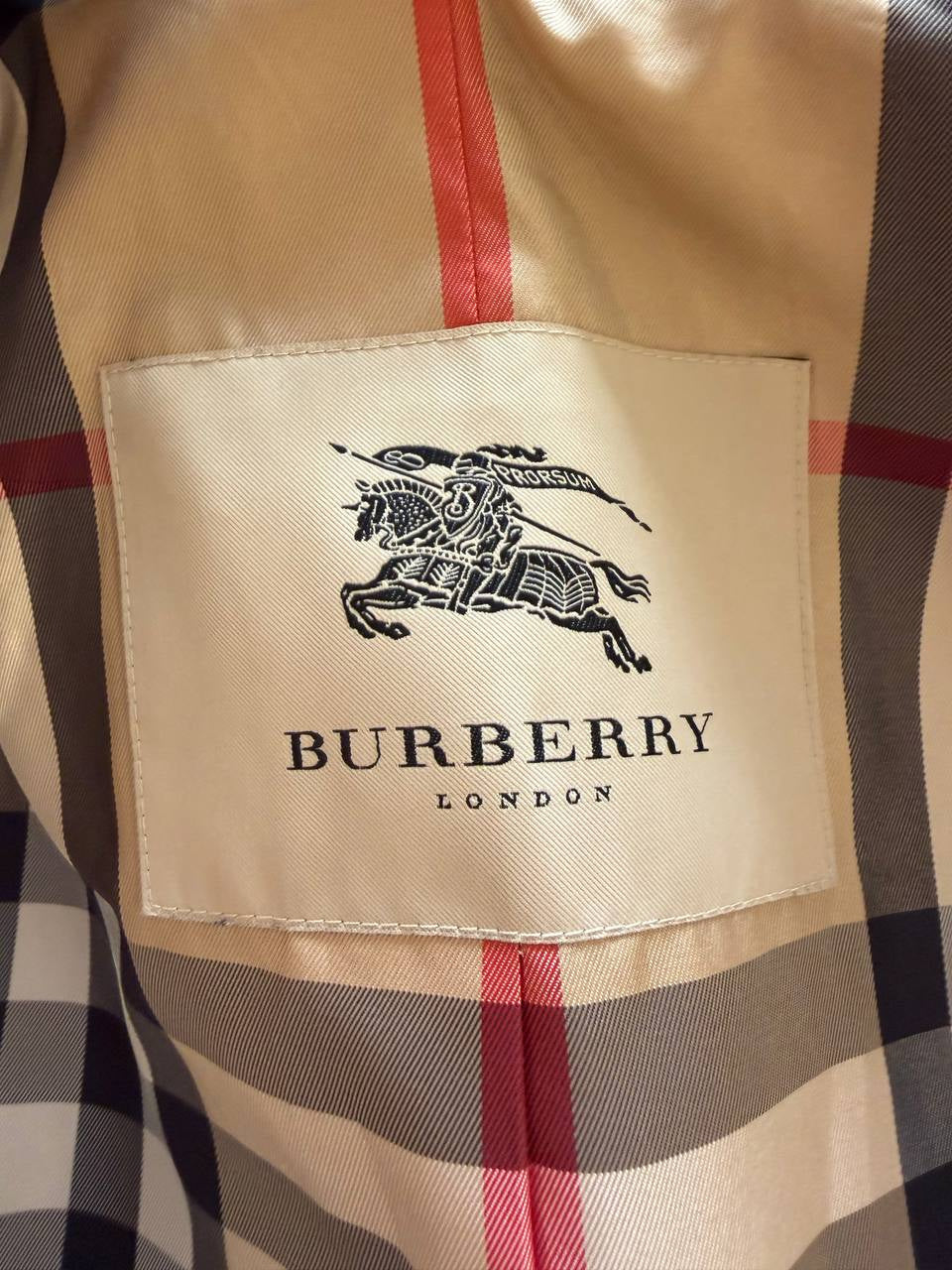 TRENCH IMPERMEABILE BURBERRY BLU NAVY TG 44