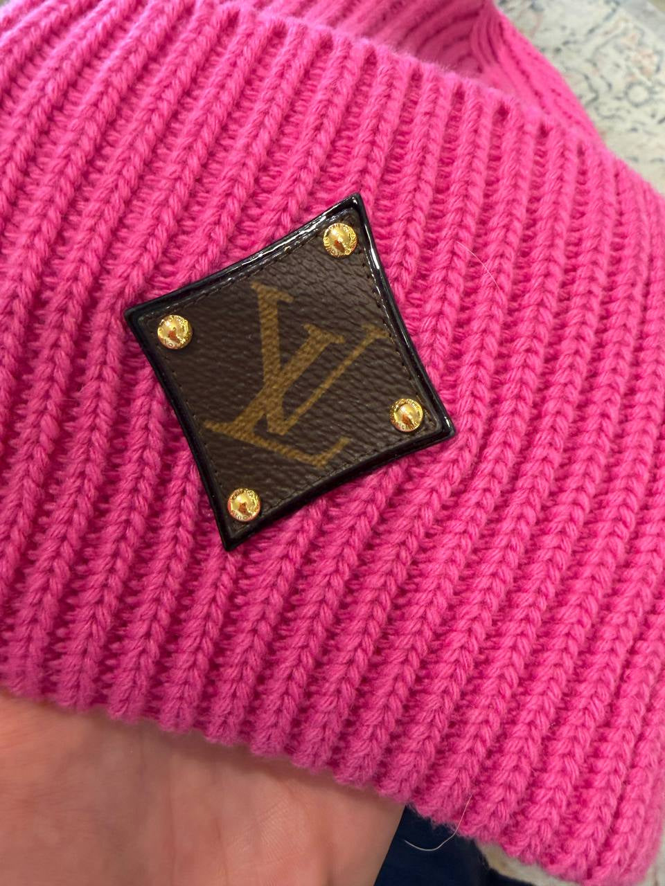 CUFFIA LANA LOUIS VUITTON FUCSIA CON SCATOLA