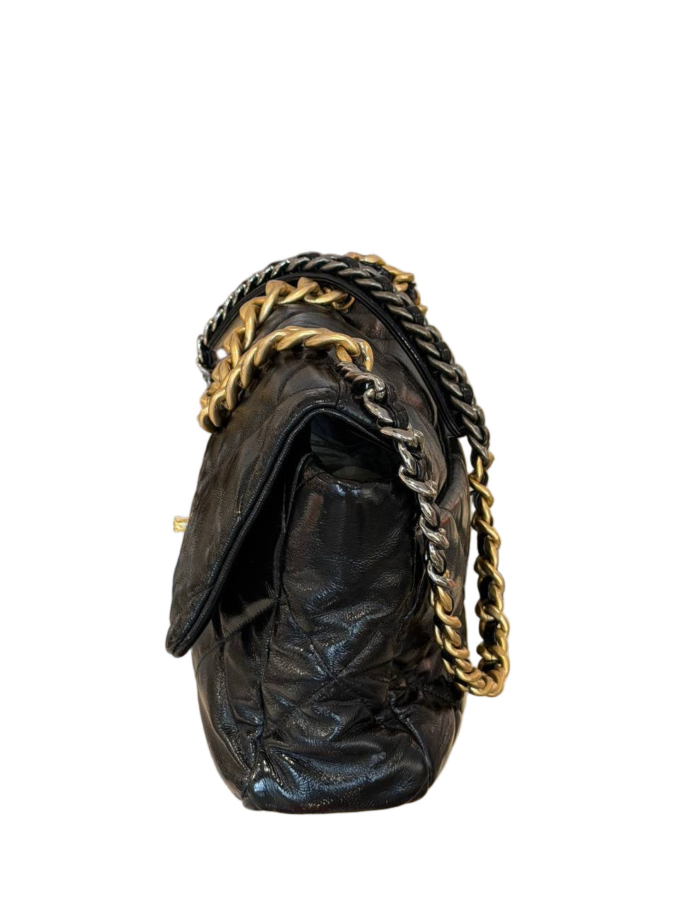 CHANEL 19 FLAP BAG LARGE NERA PELLE