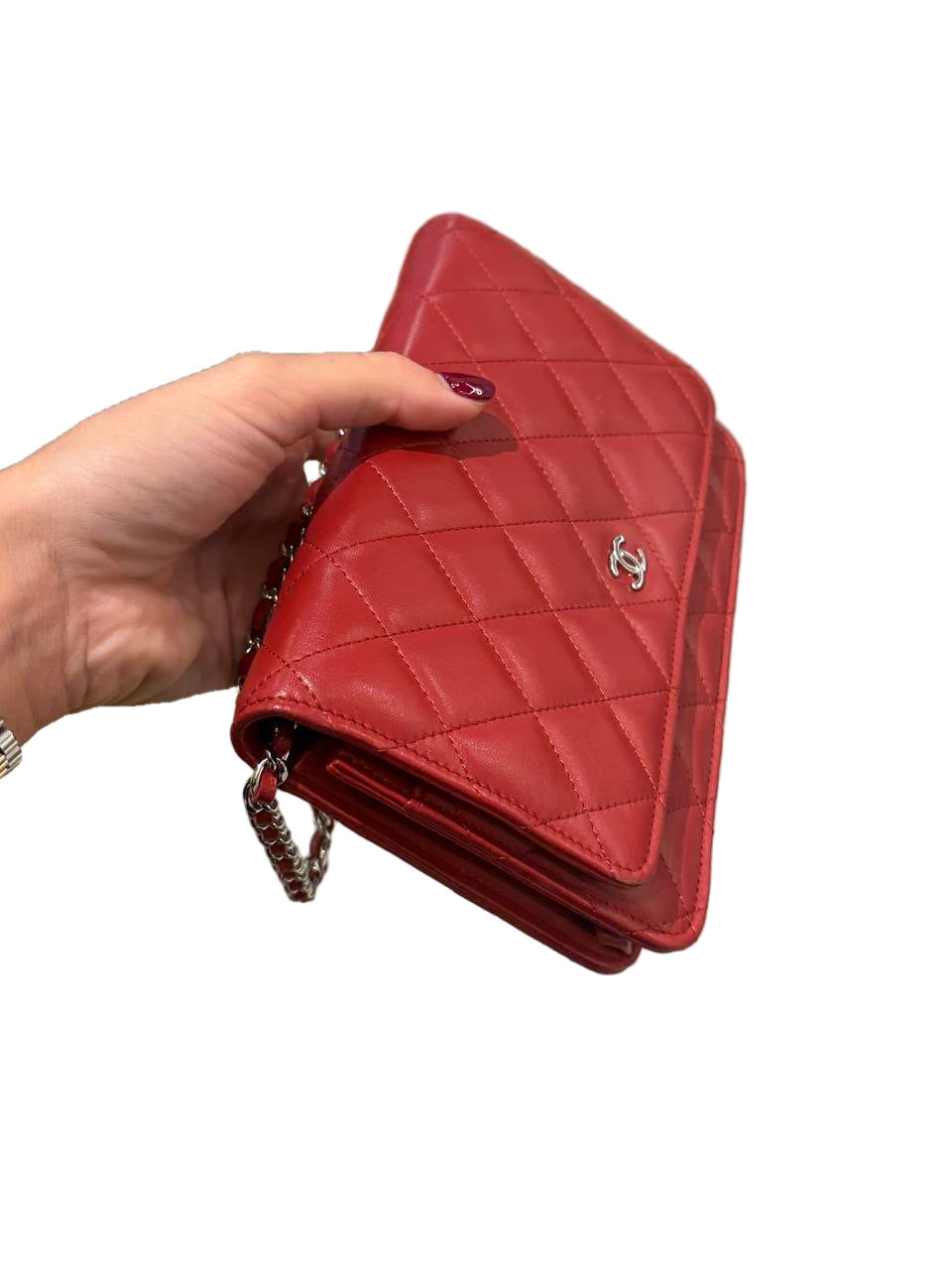 CHANEL WALLET ON CHAIN ROSSA HARDWARE ARG