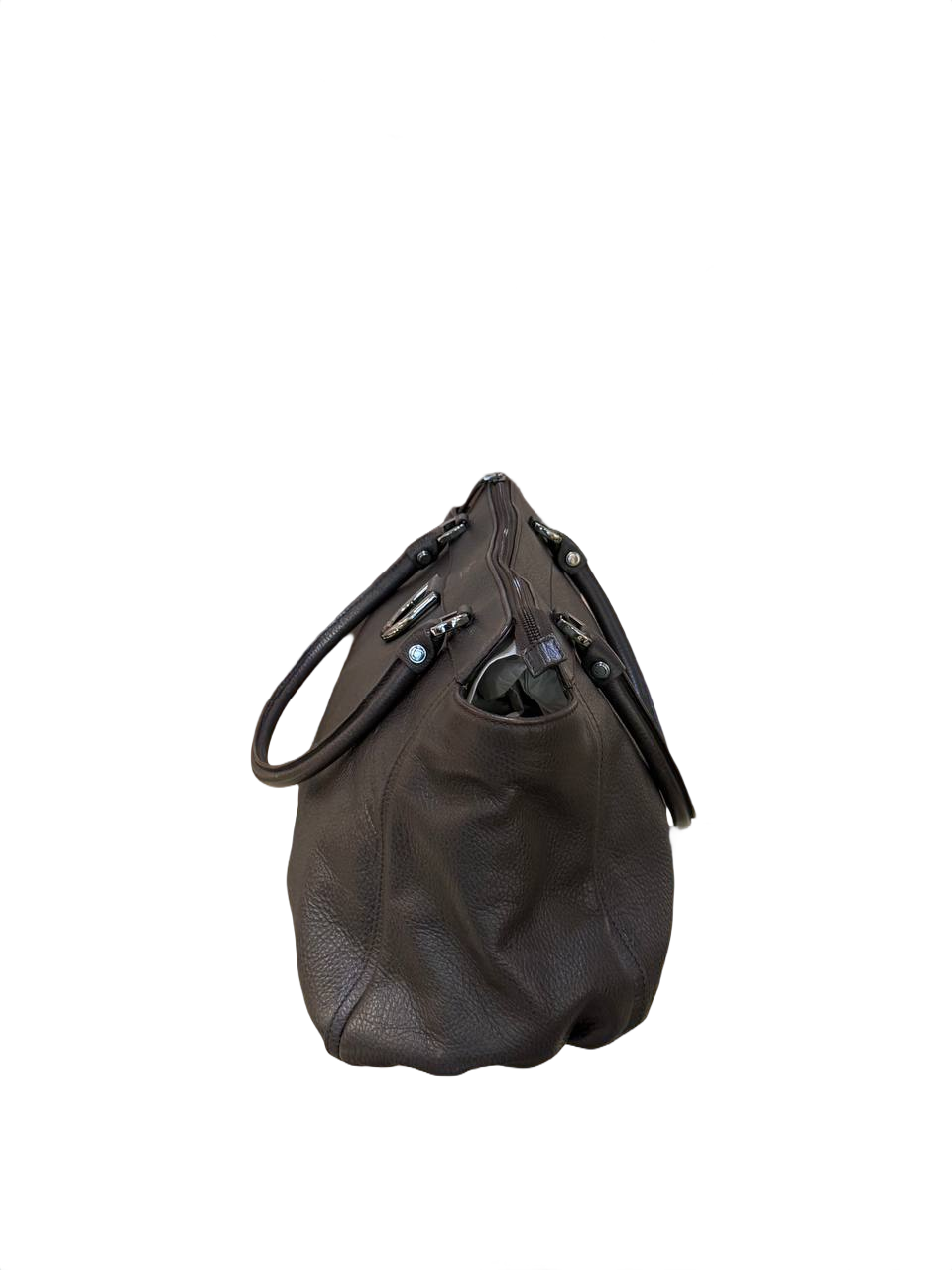SHOPPER GUCCI ABBEY D-RING TESTA DI MORO PELLE