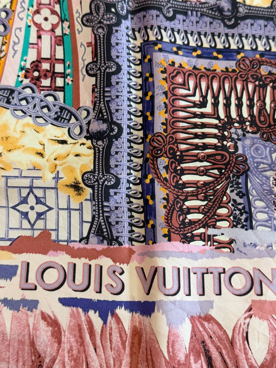 FOULARD SETA LOUIS VUITTON TONI PASTELLO CON SCATOLA