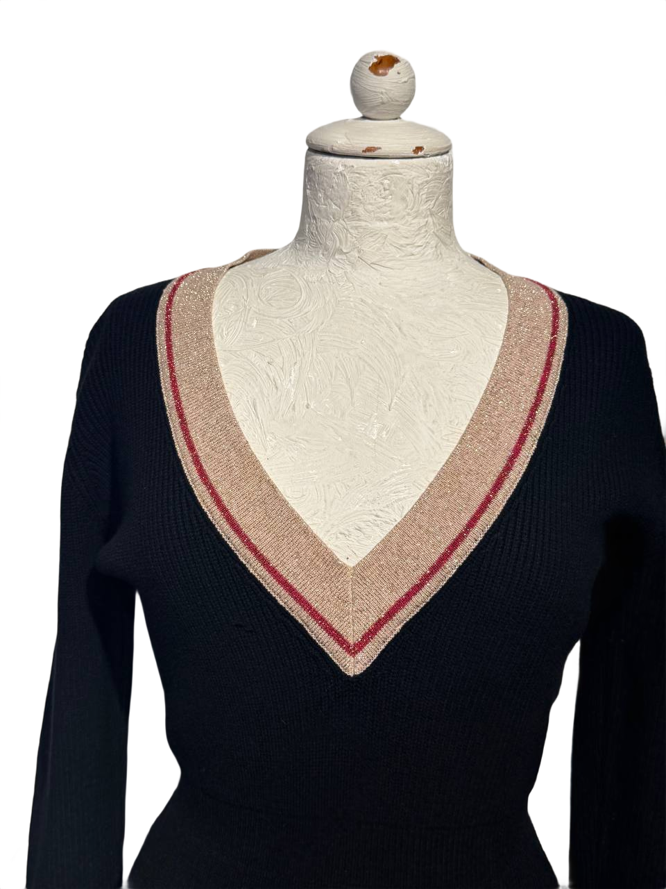 ABITO ELISABETTA FRANCHI IN MAGLIA NERO Tg 44