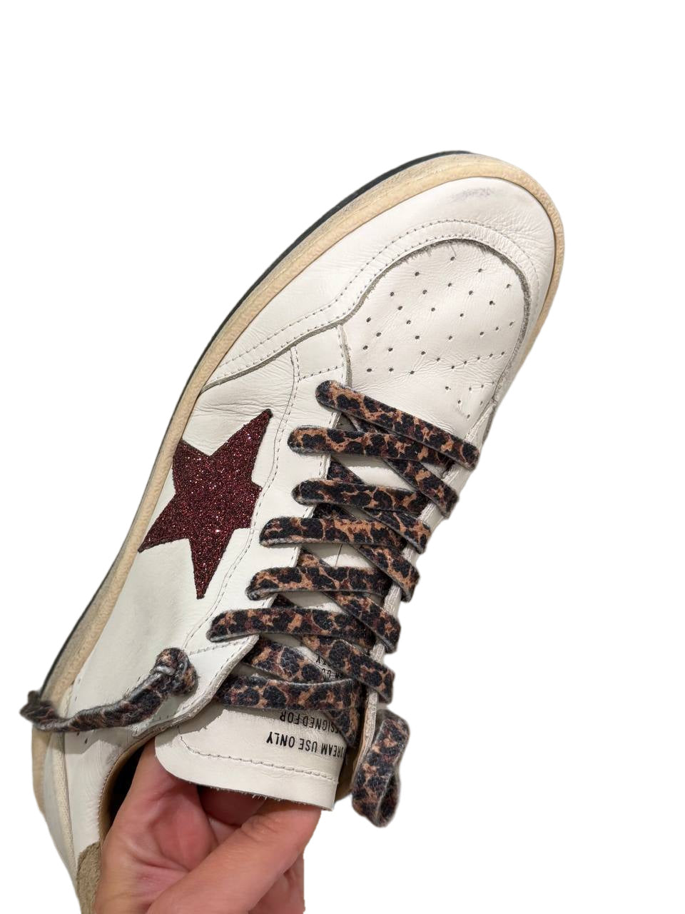 GOLDEN GOOSE BIANCHE STELLA BORDEAUX GLITTER Nr 40