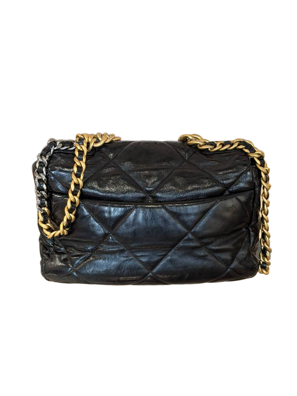 CHANEL 19 FLAP BAG LARGE NERA PELLE