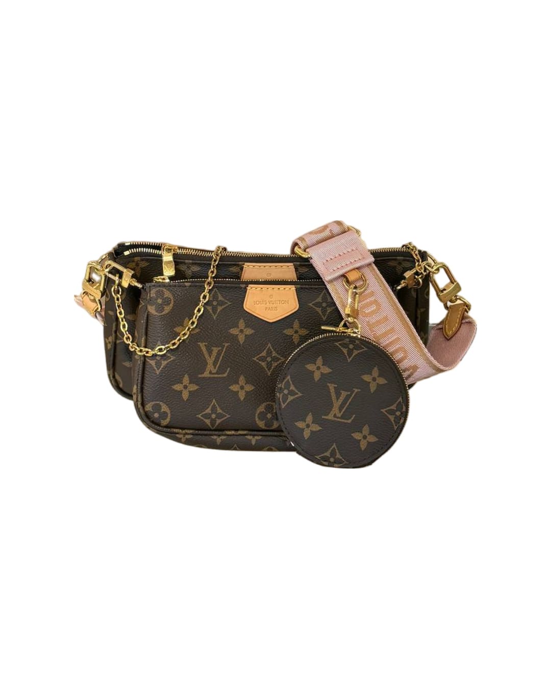 MULTIPOCHETTE LOUIS VUITTON MONOGRAM TRACOLLA ROSA